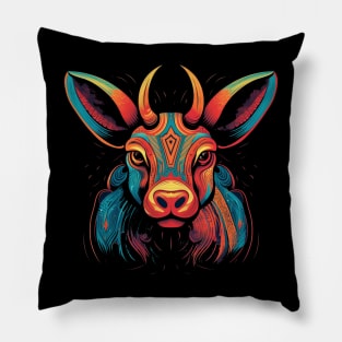 Unlock Your Potential with Our Vibrant Zodiac Ox Design - Empower Yourself Today! Pillow