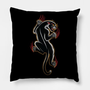 Traditional Tattoo Panther illustration Pillow