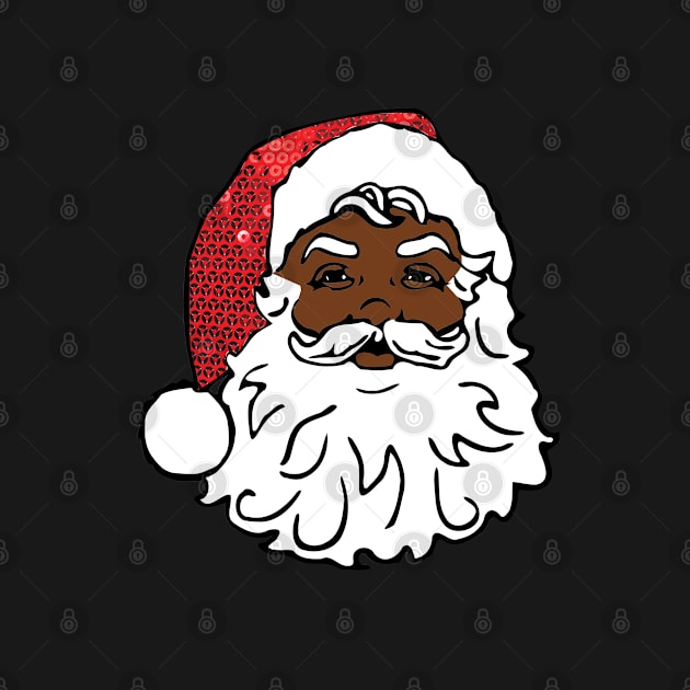 black santa claus christmas by gossiprag