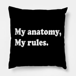 My Anatomy, My Rules Pillow