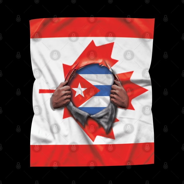 Cuba Flag Canadian Flag Ripped - Gift for Cuban From Cuba by Country Flags