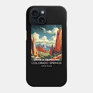 A Vintage Travel Illustration of the Garden of the Gods Park - Colorado - US Phone Case