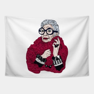 Iris Apfel Art Fashion Tapestry