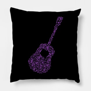 music notes guitar Pillow