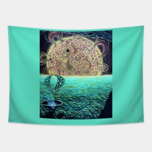 Alien Planet Landscape Tapestry