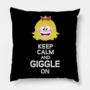 Keep calm and giggle on Pillow