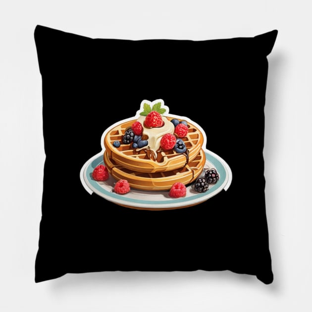 Waffles Vintage Vintage Vogue Since Established Pillow by Flowering Away