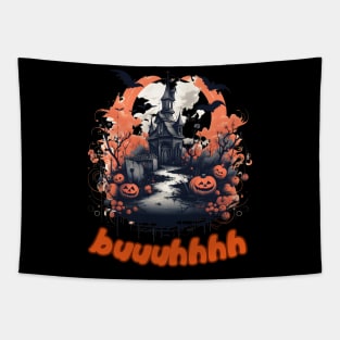 Buuhhhh-Halloween Haunt Tapestry