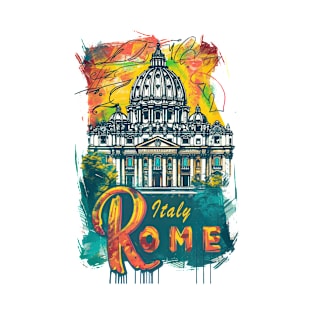 Rome Retro Italy poster T-Shirt