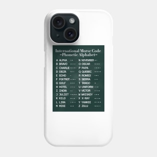 Morse Code Alphabet Phone Case