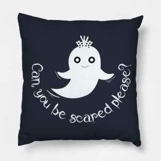 Cute Halloween Ghost. Can you be scared please ? Pillow