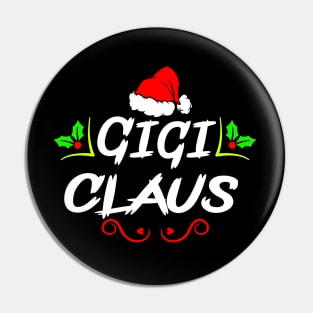 Womens Funny Gigi Claus Christmas Pin