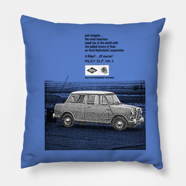 RILEY ELF - advert Pillow by Throwback Motors