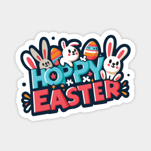 Hoppy Easter: Easter Egg Holiday Magnet