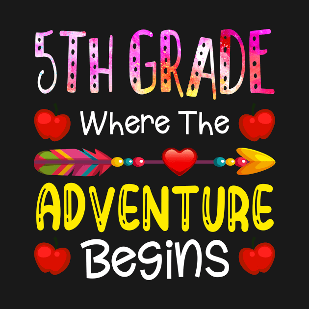 Kids Fifth Grade Where The Adventure Begins Cute Gift by schirmerbas