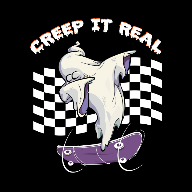 CREEP IT REAL Halloween Dabbing Ghost by jodotodesign