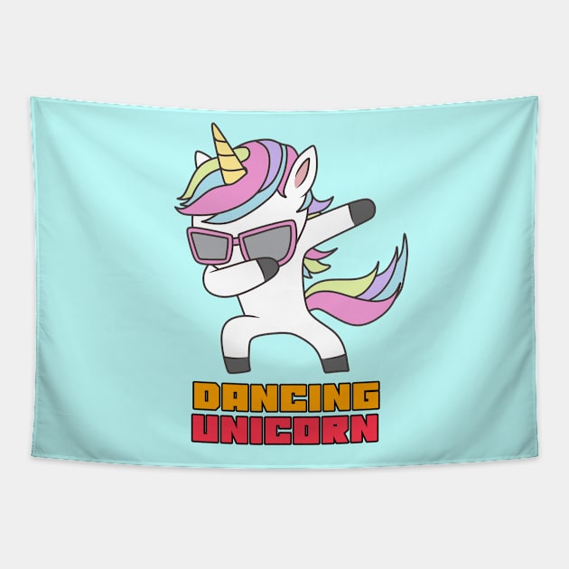 Dancing Unicorn | Cute Baby Tapestry by KidsKingdom