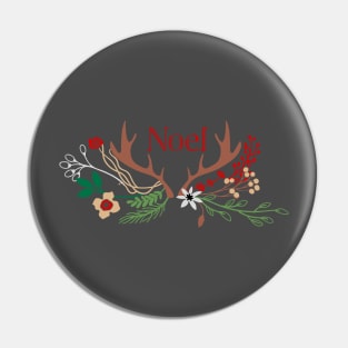 Noel Rustic, Antler Christmas Design Pin