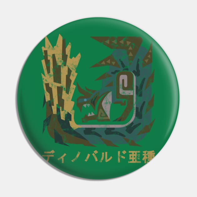 Monster Hunter World Iceborne Acidic Glavenus Kanji Pin by StebopDesigns