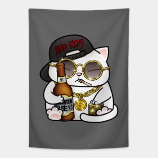 Bad Gangster Chubby Cat Tapestry