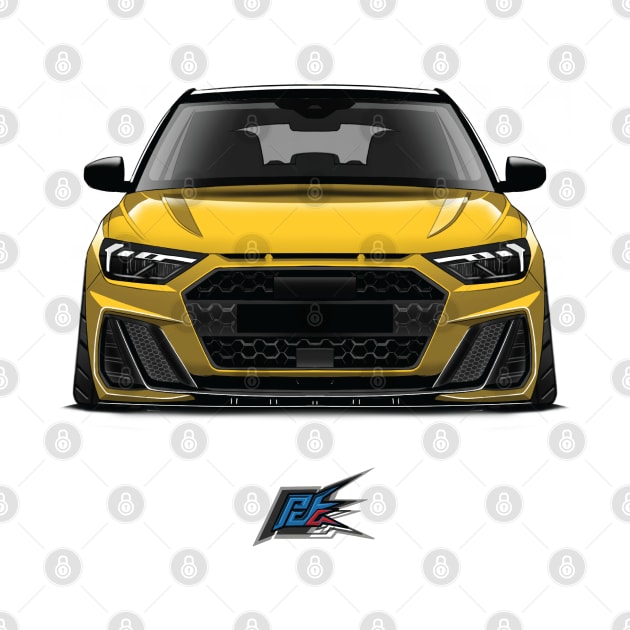 audi a1 yellow by naquash