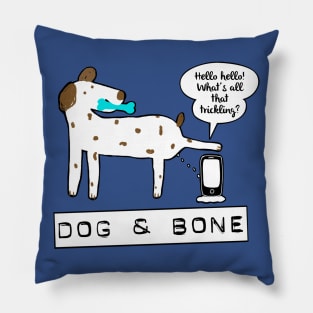 Dog and Bone Cockney London Design Pillow