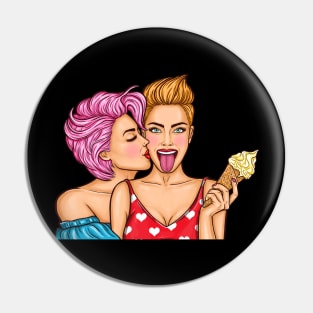 LGBT Lesbian girls Pin