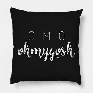 'OMG' Typography Design- White Pillow