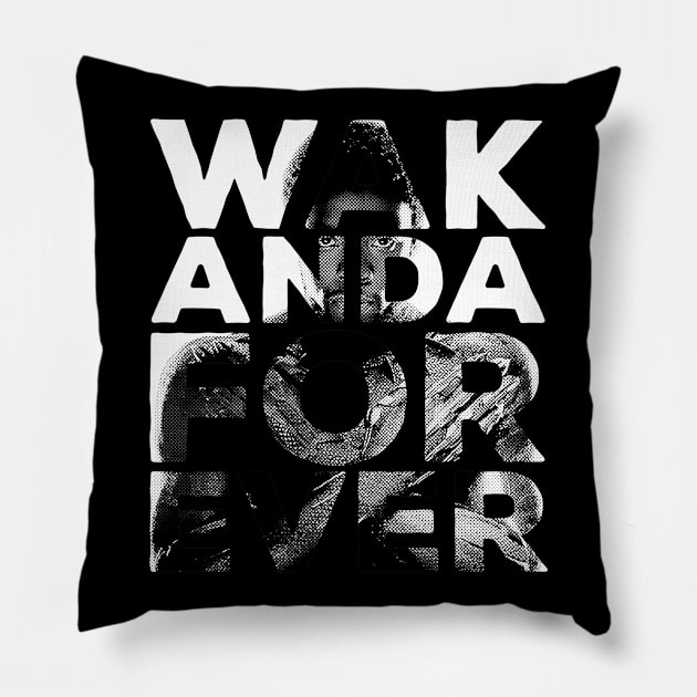 Wakanda Forever Tribute Chadwick Boseman Pillow by gastaocared