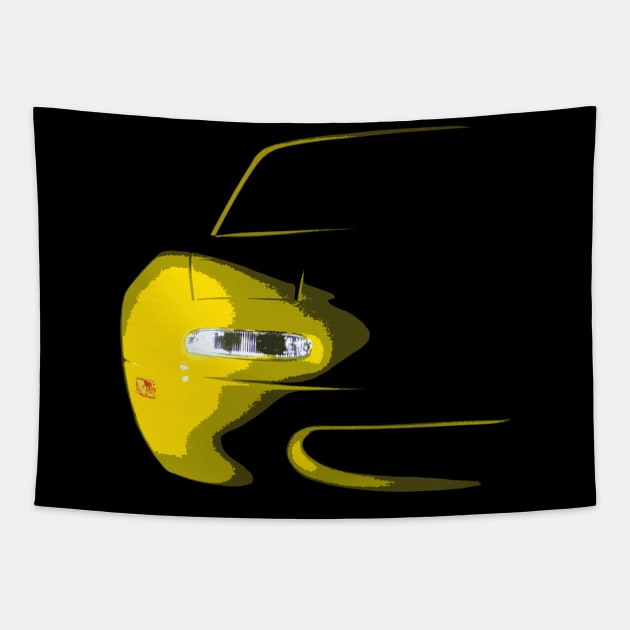 Miata MX-5 I NA Front Body Yellow Tapestry by CharlieCreator