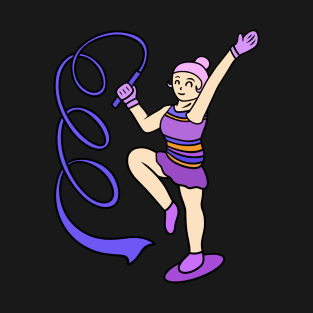 Gymnastic girl with ribbon T-Shirt