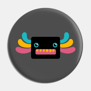 Cute Black and Rainbow Axolotl Pin