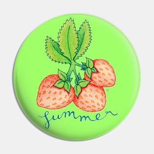 Summer Strawberries Pin