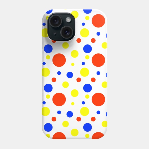 Primary Colors Polka-dots. Phone Case by Ecotone