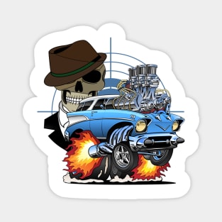 1957 Chevy Nomad Hot Rod Gangster Car Magnet