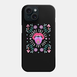 Feed your soul, hippy, mushroom retro peace and love Phone Case