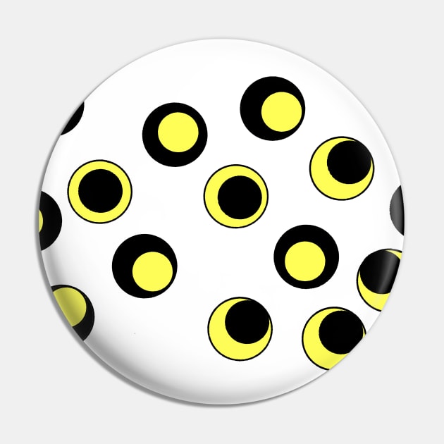 Yellow Eye Pattern Pin by datacube