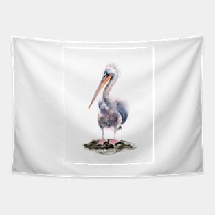 Watercolor Pelican Tapestry