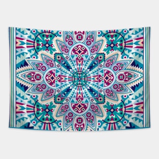 Modern Blue Quilt Tapestry