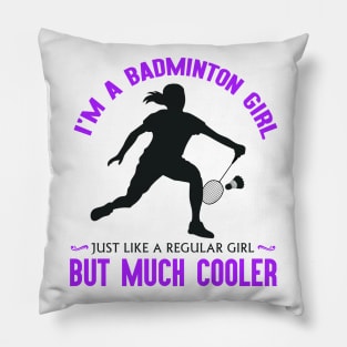 Badminton Girl Pillow