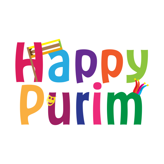 Happy Purim colorful design by sigdesign