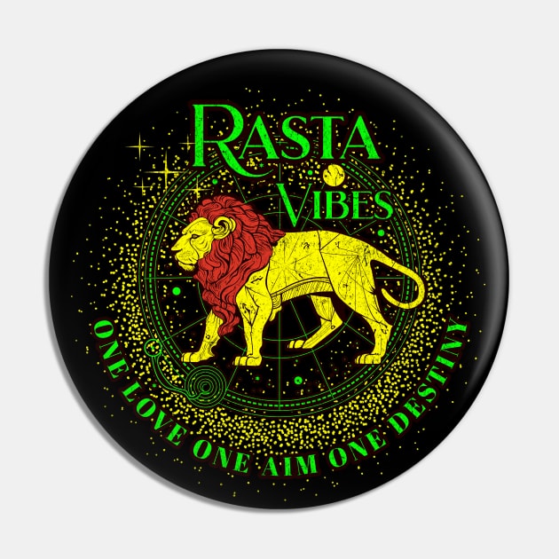 Rasta Vibes Lion Pin by rastaseed