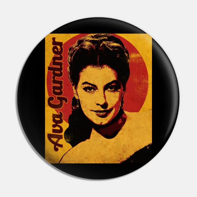 Vintage Cinema Ava Gardner Pin by CTShirts