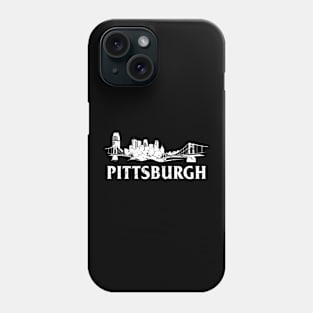 Pittsburgh Retro Skyline Bridge Vintage, Pittsburgh lovers Phone Case