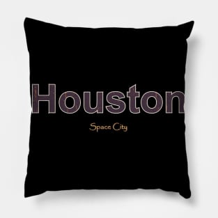 Houston Grunge Text Pillow