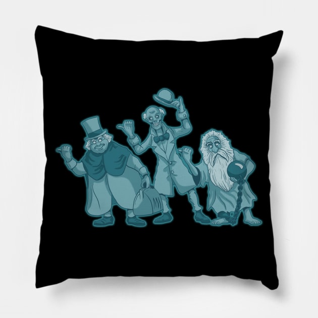 Hitchhiking Ghosts Pillow by Black Snow Comics