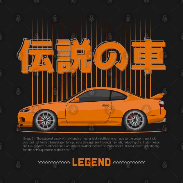 Tuner Orange Silvia S15 JDM by GoldenTuners