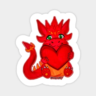 Little dragon with a big heart ♥ Magnet