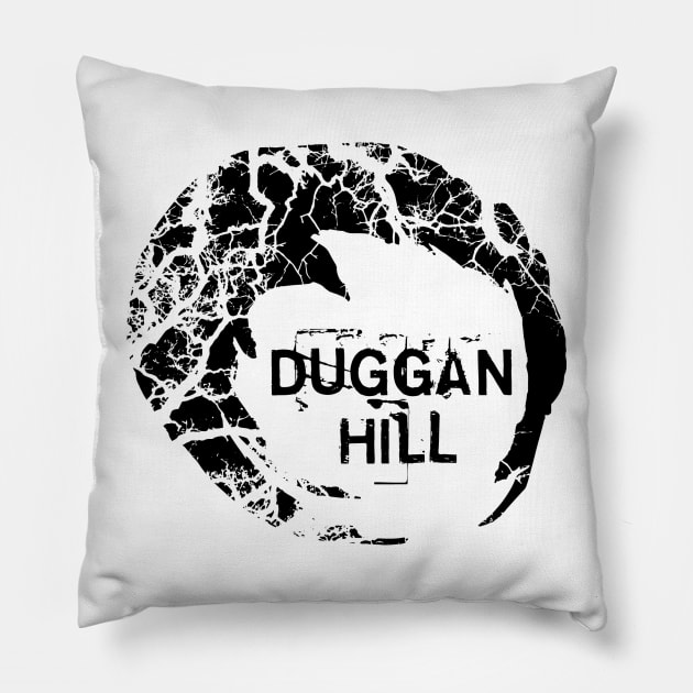 Duggan Hill - Black On White Pillow by DugganHill