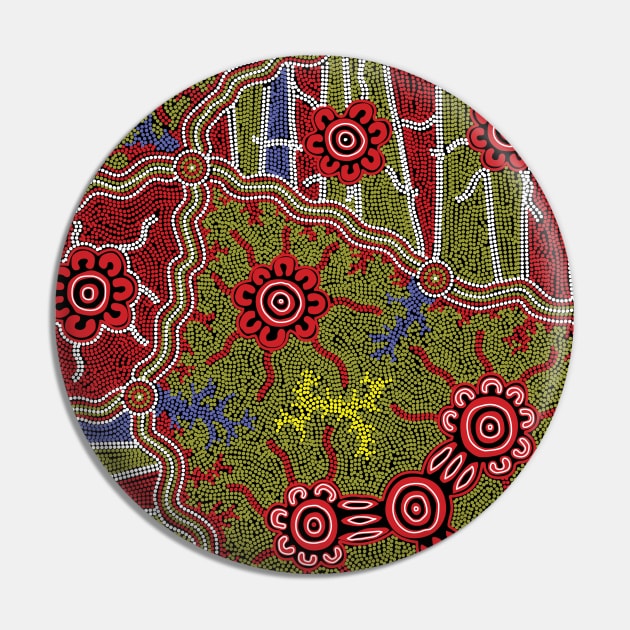 Aboriginal Art - Connection Pin by hogartharts